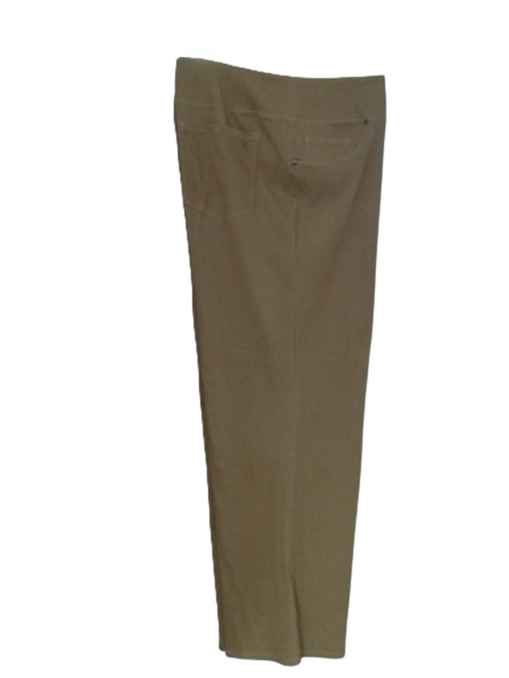 DG2 by Diane Gilman Denim Wide-Leg Pull on Jeans, Size 22W, Olive Brown